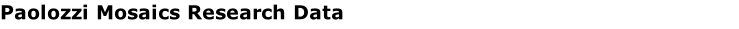 Paolozzi Mosaics Research Data