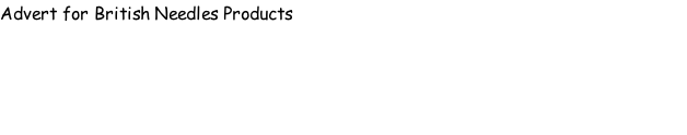Advert for British Needles Products